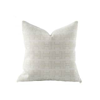 Croker Horse 18x18'' Inches Throw Pillow Cushion Cover - Emma Beige Birch Stripe Pattern…