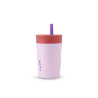 Owala Tumbler Kids Stainless Steel Water Bottle 12 oz Lilac Rocket | Insulated |…