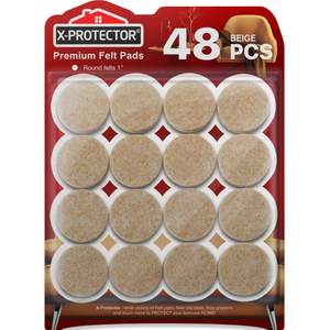 Best Felt Furniture Pads X-PROTECTOR - 48 Premium Chair Felt Pads Floor | Protector for…