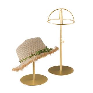 Hat Display Stand 2PCS Stainless Steel Brushed Nickel Titanium Hat Stand Metal Golden…