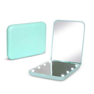 Kintion Pocket Mirror, 1X/3X Magnification LED Compact Mirror (Cyan) | Travel Mirror with…