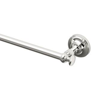 Gatco 4120 Tavern, 24" Towel Bar, Polished Nickel / Wall Mounted Towel Holder for Bathroom