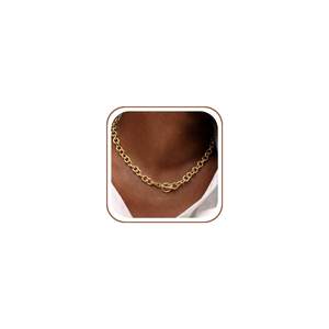 CHESKY 14K Gold Plated Chunky Necklace for Women, Trendy Toggle Clasp | Statement Pendant…