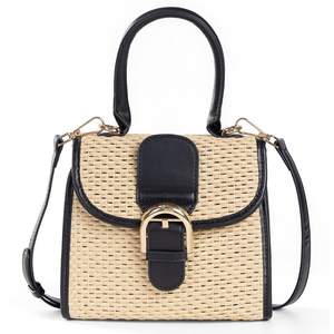 boshiho Retro Straw Woven Handbag Womens Small Cross Body Bag Shoulder Messenger Satchel