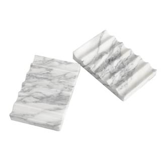 Luxurious Natural Marble Soap Dish Tray Marble Soap Holder Trinket Plate for Bathroom…