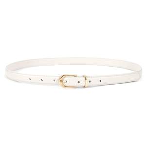 JASGOOD Womens Skinny Leather Belt Ladies Thin Faux Leather Belt with Gold/Silver Buckle…