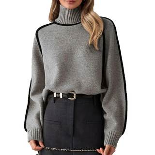 JASCLS Women's Turtleneck Sweater Chunky Long Sleeve Knitted Pullover Sweaters Oversized…