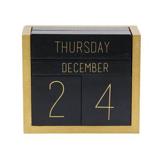 Juegoal Wooden Perpetual Calendar, Wooden Block Daily Calendar Office Desk Accessories…