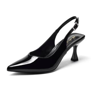 Elisabet Tang Women's Kitten Heel Slingback Low Pumps 3 Inches Stiletto Pointed Closed…