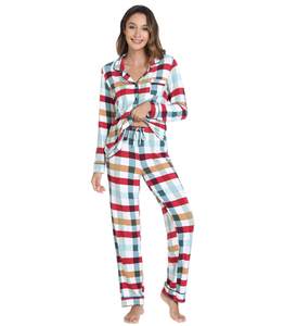 WiWi Viscose from Bamboo Women's Pajamas Set Super Soft Button Down Top and Pants…