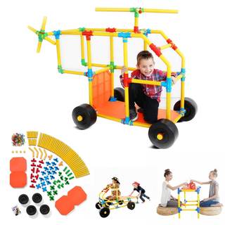 Tubelox STEM Building Toy Set - 220 Piece Life-Size Construction Kit for Kids | PVC Pipe…