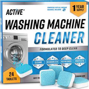 Washing Machine Cleaner Descaler 24 Pack - Deep Cleaning Tablets For HE Front Loader &…