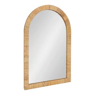 Kate and Laurel Rahfy Boho Arch Rattan Mirror; 20x30; Natural Wood; Decorative Wooden…