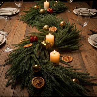 Worth Garden 2PCS 70in UV-Resistant Artificial Norfolk Pine Garlands, 6ft Green PVC…