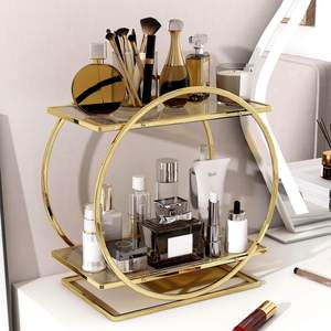 Perfume Organizer, 2-Tier Bathroom Countertop Organizer and Storage | Gold Makeup…