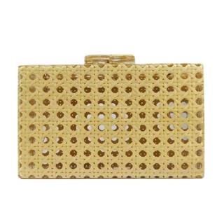 Women Acrylic Bag Rattan Clutch Purse Woven Bag Square Box Crossbody Handbag Shoulder Bag…