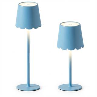 Pickmesh 1 Pack Scalloped Edge Cordless Table Lamp 3 Color Dimmable LED Rechargeable…
