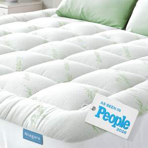 Niagara Sleep Solution Ultra Soft & Cooling Mattress Topper - Queen Size | Rayon Derived…