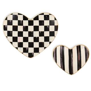 MACKENZIE-CHILDS Ceramic Trinket Dish Set, Courtly Heart | Handcrafted design, decorative…