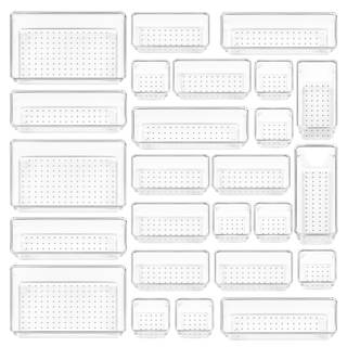 Vtopmart 25 PCS Clear Plastic Drawer Organizers Set, 4-Size Versatile Bathroom and Vanity…