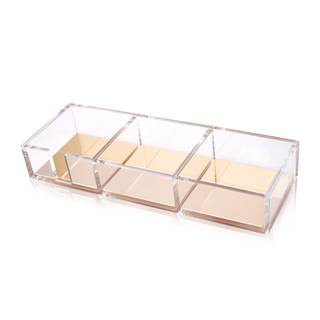 Premium Acrylic and Gold Base Note Holder, Paper Clips Holder for Desk, Cube Memo Pad 3…