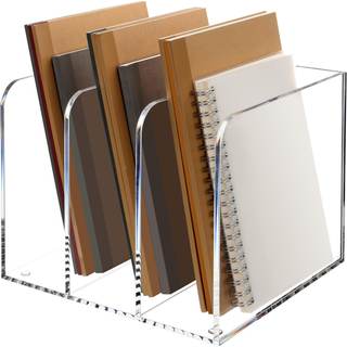 Magazine Holder, Clear Acrylic Magazine Rack, File Organizer for Office Desk, Book…