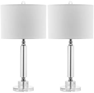 SAFAVIEH Lighting Collection Deco Modern Crystal Column 25-inch Bedroom Living Room Home…