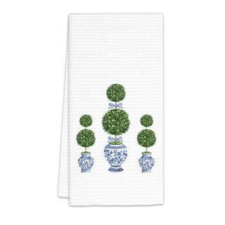 Blue and White Porcelain Kitchen Towels, Chinoiserie Decor Blue and White Dish Towels…