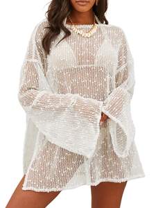 Lilosy Beach Swimsuit Cover Up Women Dress Bathing Suit 3XS-6XL | Sparkle Lightweight…