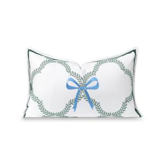 Hofdeco Premium Coastal Grandmillennial Patio Indoor Outdoor Lumbar Pillow Cover Only…