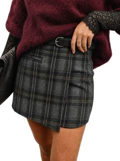 Wenrine Womens Plaid Skorts High Waisted A Line Casual Wrap Shorts Skirt | Gingham,Skirt…