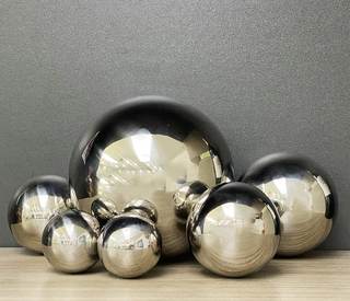 Shiny Decorative Balls Set,Stainless Steel Decorative Orbs Ball Sculpture Decor for…
