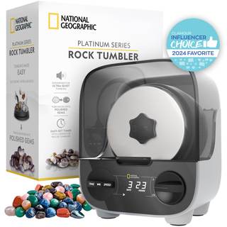 National Geographic Ultra Quiet Rock Tumbler Kit for Kids and Adults | Ultra-Quiet…