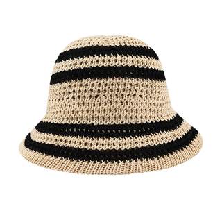Gogobear Summer Straw Sun Hat for Women Outdoor Striped Beach Bucket Hat | Summer…
