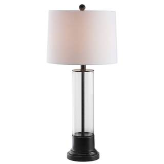SAFAVIEH Lighting Collection Jayse Modern Black/ Clear 31-inch Bedroom Living Room Home…