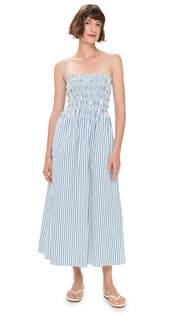 PISTOLA Women's Bianca Dress Small Blue White Stripe