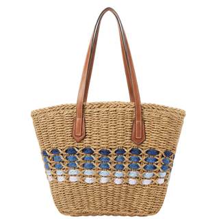 Straw Shoulder Bag for Women Woven Tote Handbags Straw beach bag for Summer Vacation…