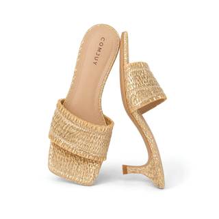 Raffia Sandals Womens Heeled Sandals Comfortable 2 Inch Kitten Heels Lightweight Square…
