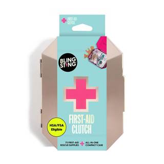 BLINGSTING First Aid Kit - 75 Essential First-aid Supplies, Bandages, Wipes, Gold Travel…