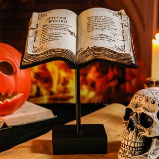Halloween Indoor Resin Book Decorations Witch Antique Spellbook Centerpiece | Halloween…