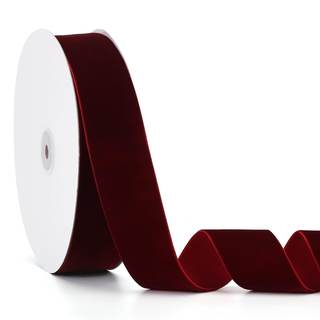 Velvet Ribbon Burgundy,1-1/2 Inch x 20Yd,Perfect for Christmas Gift Wrapping,Floral…