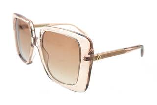 Gucci GG1314S 005 Beige/Brown Mirrored Oversized Square Women's 55mm Sunglasses