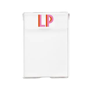 Personalized Acrylic Notepad Holder – Custom Desk Accessory with Shadow Monogram or Name…