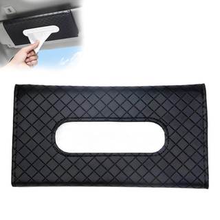 Luxury Car Tissue Holder for Visor with Lotion Facial Tissues | Diamond PU Leather with…