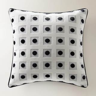 Z Gallerie Geo Dot Pillow 22" - White/Black
