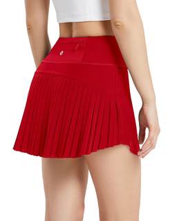 baleaf Tennis Skirt Pleated Golf Skorts with 3 Pockets | 14", Built in Shorts, High…