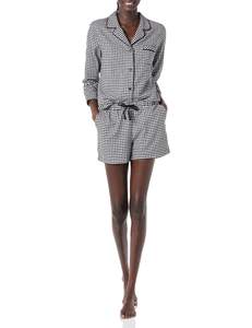 Amazon Essentials Women's Lightweight Woven Flannel Loungewear Pajama Matching Set with…
