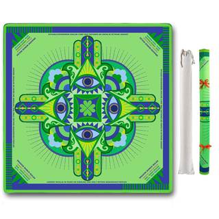Neoprene Mahjong Mat with Rules (33" x 33"), No Creases American Mahjong Mat, Anti-Slip &…