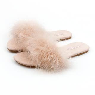 BCTEX COLL Women's Fuzzy Fluffy Open Toe Memory Foam Feather Slippers | Slip-on, Furry…