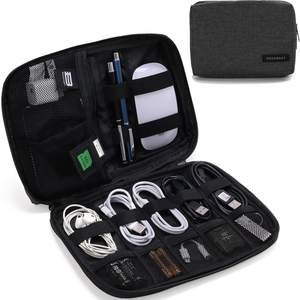 BAGSMART Travel Electronics Organizer, Phone SD Card, Men Women, Black | Travel Cord…